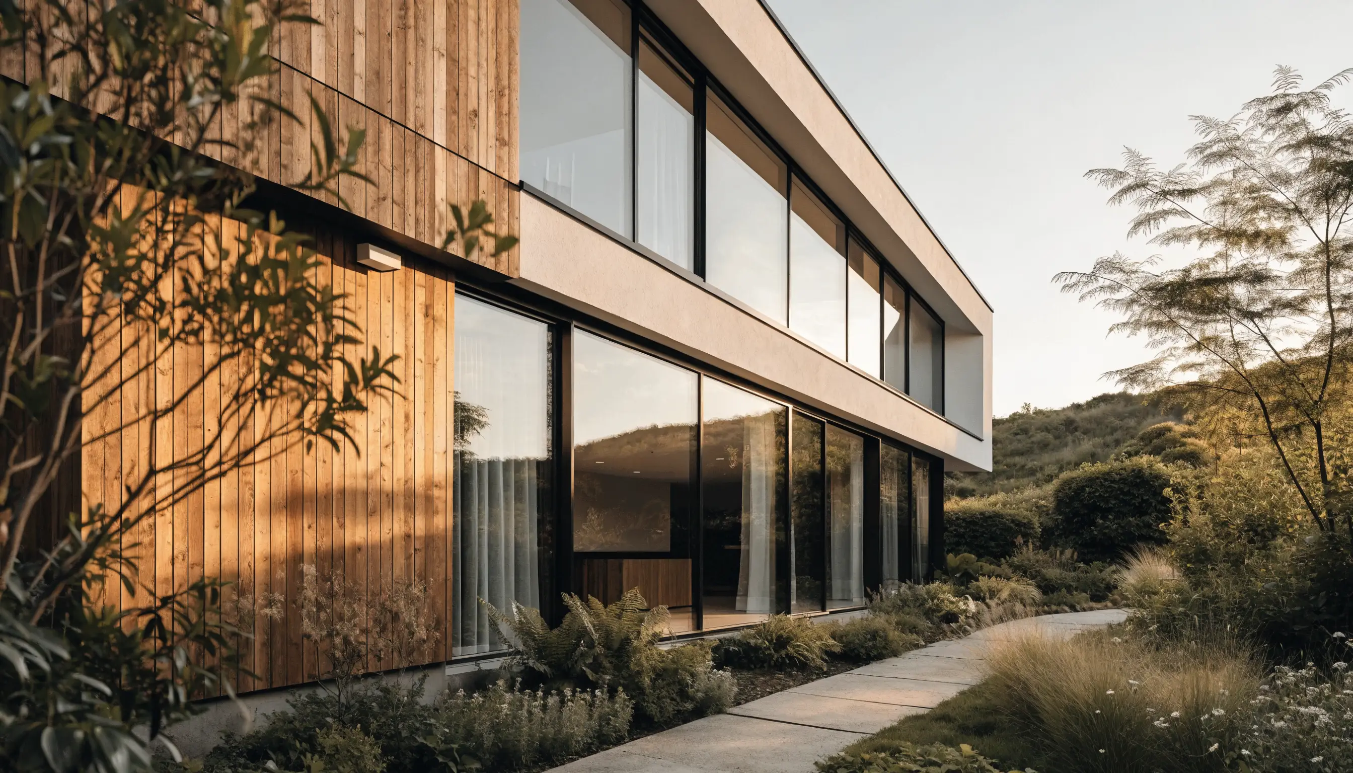 A renovated modern house exterior render